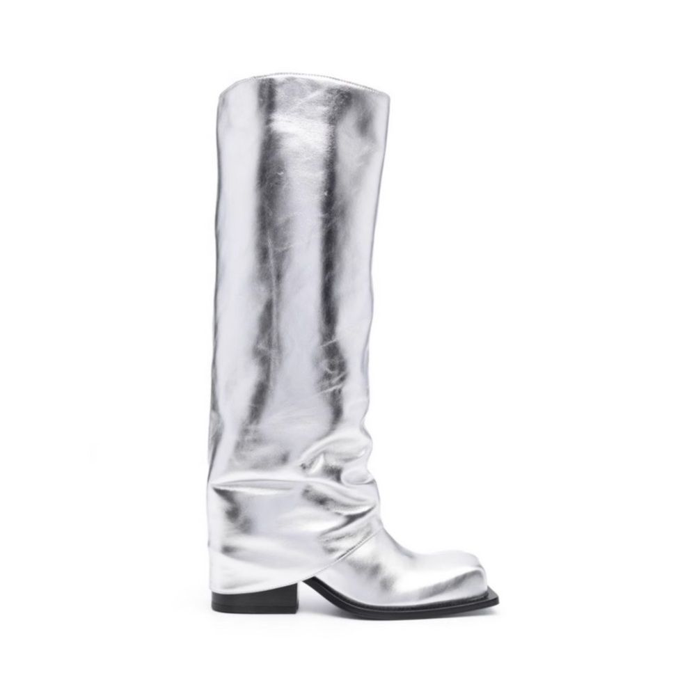 FOSIA Block Heel Knee High